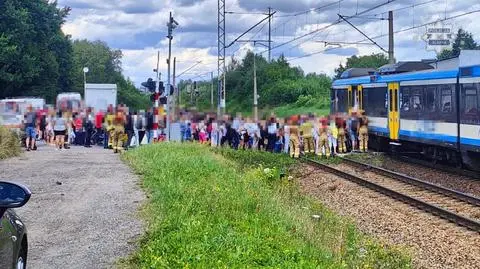 Tychy. Pożar lokomotywy