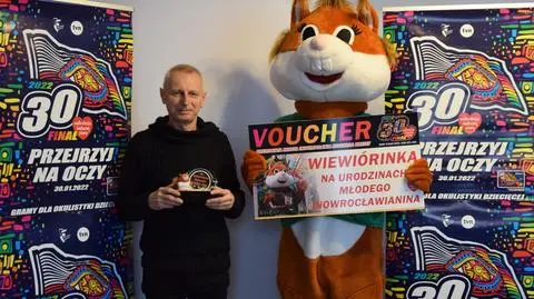 Ryszard Brejza przekazał na WOŚP "wiewiórkę ściganą przez CBA". "Towarzyszyła mi podczas przesłuchania"