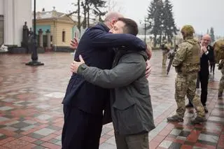 Charles Michel i Wołodymyr Zełenski w Kijowie