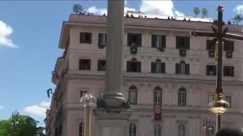 papa mobile na miejscu