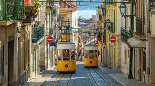 Elevador da Gloria w Lizbonie 