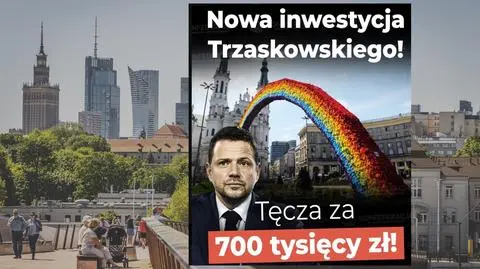 "Tęcza Trzaskowskiego za 700 tysięcy"? Kto zadecydował