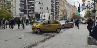 Zdarzenie drogowe w Łodzi