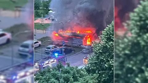 Pożar altany śmietnikowej, w środku zwęglone ciało 