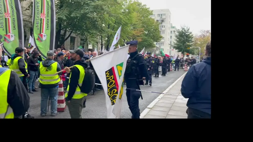 Protest gornikow 