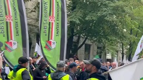 Protest gornikow 