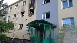 Butla wybuchła w mieszkaniu na pierwszym piętrze