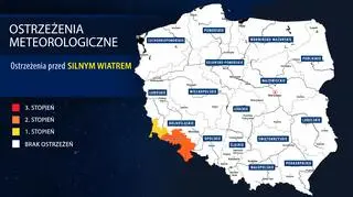 Ostrzeżenia IMGW przed silnym wiatrem