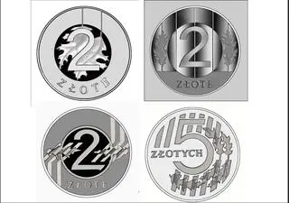 Alternatywne projekty rewersów monet 2- i 5-złotowych autorstwa Ewy Tyc-Karpińskiej