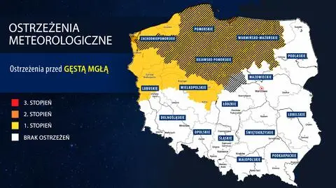 Gęsta mgła w wielu regionach. Ostrzeżenia IMGW