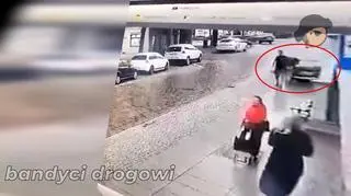 Jechał pod prąd, uderzył w dwie grupy ludzi. Nagranie