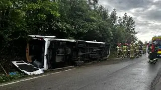 Wypadek autokaru w Rzepienniku Suchym