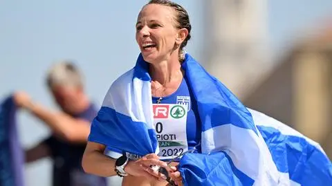 Pędziła po złoty medal i wdała się w rozmowę z tajemniczym mężczyzną