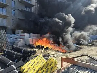 Pożar przy ulicy Ciesielskiego w Krakowie