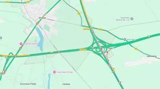 Miejsce wypadku na autostradzie A1