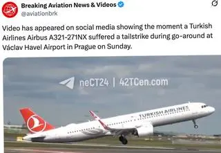 Samolot uderzył o pas startowy w Pradze. Pilot poprosił pasażerów o modlitwę 