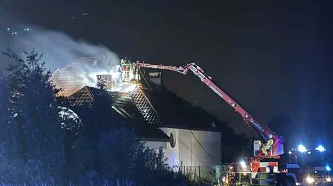 Pożar willi w Zabierzowie Bocheńskim