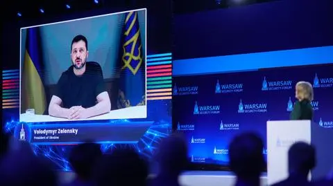 Wołodymyr Zełenski wystąpił zdalnie na Warsaw Security Forum 