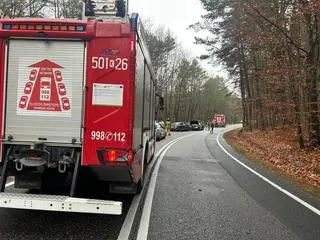 Zderzenie trzech samochodów w Ryczówku pod Olkuszem