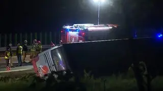 Wypadek autokaru na A4