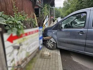 Kraksa w centrum Zakopanego