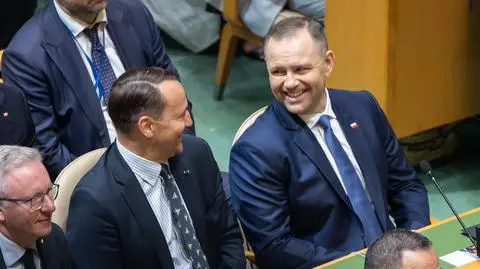 Radosław Sikorski i Karol Nawrocki na 80. sesji Zgromadzenia Ogólnego ONZ
