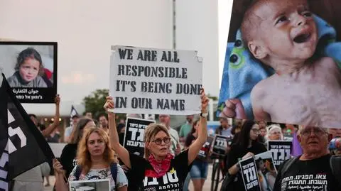 Protest przeciwko wojnie, Tel Awiw, 22 lipca 2025 roku