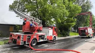 Pożar dawnych budynków socjalnych