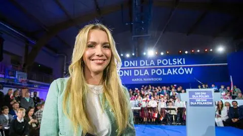 Emilia Wierzbicki na wiecu prezydenta