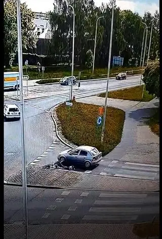 Potrącenie rowerzystki w Zduńskiej Woli