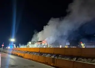 Pożar autobusu na zakopiance