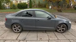 Zniszczony samochód burmistrz Czaplinka 