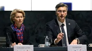 Von der Leyen i Plenković wystąpili na wspólnej konferencji w Zagrzebiu 