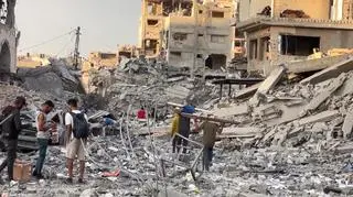 Miasto Gaza w ruinie