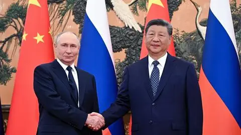 Władimir Putin i Xi Jinping na spotkaniu w Pekinie