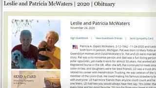 Nekrolog państwa McWaters