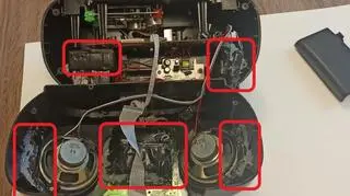 Kontrabanda ukryta była wewnątrz boomboxa