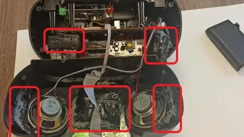 Kontrabanda ukryta była wewnątrz boom boxa