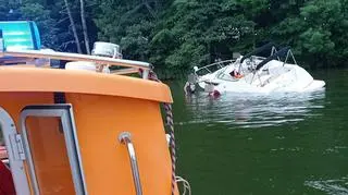 Zderzenie na jeziorze na Mazurach