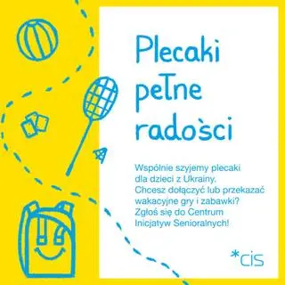 Seniorzy uszyją plecaki dla dzieci