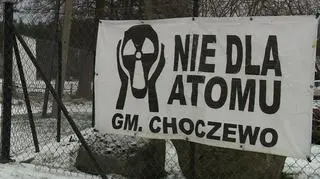 Plakat wywieszony w miejscowości Słajszewo