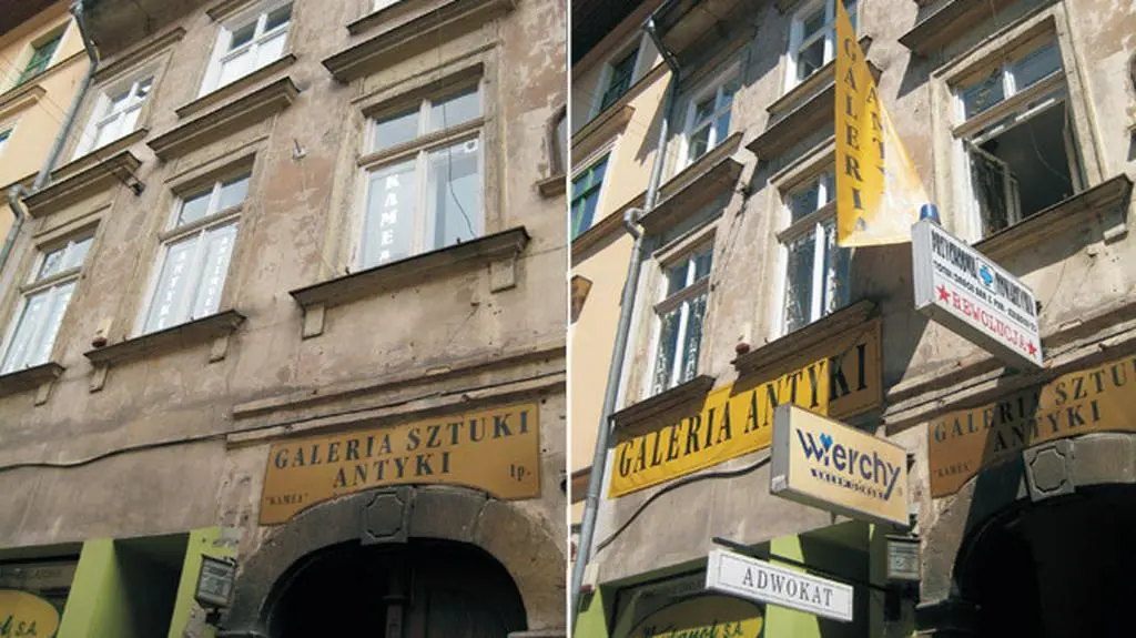 Oczom mieszkańców stolicy Małopolski ukazują się dotąd ukryte pod gąszczem reklam, detale architektoniczne na elewacjach kamienic zabytkowego centrum miasta. To efekt wprowadzenia przepisów o utworzeniu Parku Kulturowego Stare Miasto.


