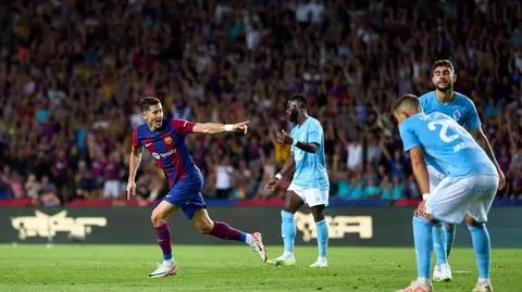Robert Lewandowski bohaterem meczu Barcelona - Celta