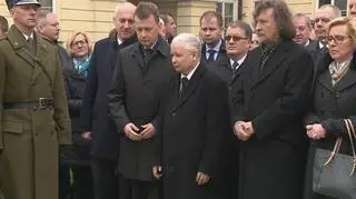 Odsłonięcie tablicy upamiętniającej prezydenta Lecha Kaczyńskiego