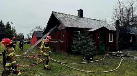 Tragiczny pożar w miejscowości Strzelcew pod Łowiczem