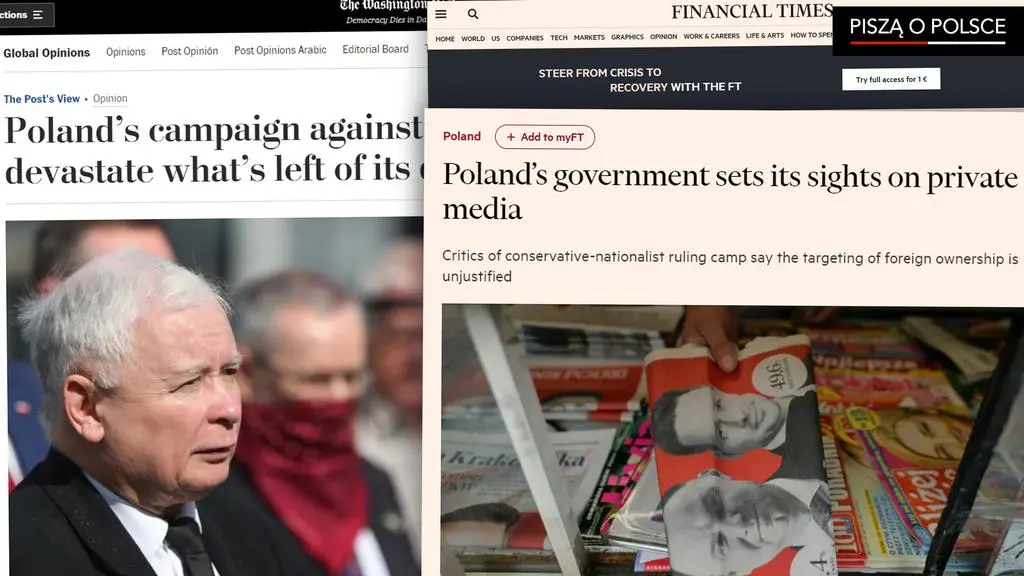 "Washington Post" i "Financial Times" o sytuacji polskich mediów