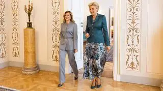 Ołena Zełenska i Agata Kornhauser-Duda