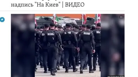Wymowny napis na mundurach czeczeńskich sił bezpieczeństwa