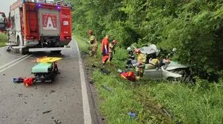 Jedna osoba ranna w zderzeniu dwóch samochodów 