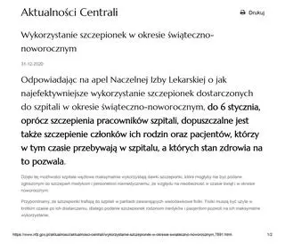 
"Wykorzystanie szczepionek w okresie świąteczno-noworocznym"